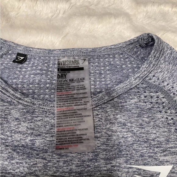 Gym Shark Dry‎ Women’s Blue Moisture Wicking Work Out Top Size S - Picture 10 of 10